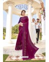 Purple Designer Party Wear Silk Saree