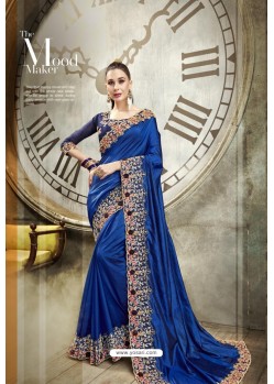 Royal Blue Designer Traditional Wear Saree