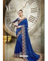 Royal Blue Designer Traditional Wear Saree