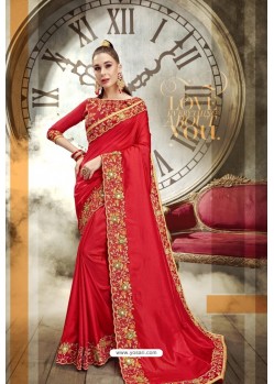 Red Designer Traditional Wear Saree