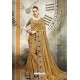 Golden Designer Traditional Wear Saree