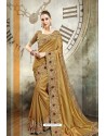 Golden Designer Traditional Wear Saree