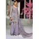 Mauve Butterfly Net Party Wear Designer Suit