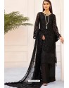 Black Butterfly Net Party Wear Designer Suit