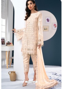 Off White Georgette Party Wear Designer Suit