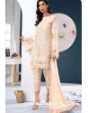 Off White Georgette Party Wear Designer Suit