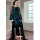 Black Butterfly Net Party Wear Designer Suit