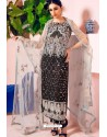 Black Faux Georgette Party Wear Designer Suit