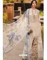 Off White Butterfly Net Party Wear Designer Suit