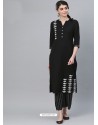 Black Casual Wear Readymade Kurti With Bottom