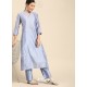 Blue Casual Wear Readymade Kurti With Bottom