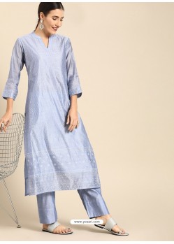 Blue Casual Wear Readymade Kurti With Bottom