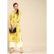 Yellow Casual Wear Readymade Kurti With Bottom