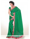 Marvelous Faux Chiffon Lace Work Casual Saree