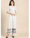 Lovely Off White Readymade Kurti With Bottom