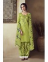 Green Pure Zam Cotton Patiala Salwar Suit