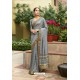 Grey Designer Vichitra Silk Festive Wear Saree