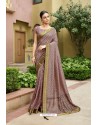 Old Rose Designer Vichitra Silk Festive Wear Saree