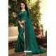 Dark Green Rangoli Silk Embroidered Designer Saree