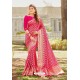 Rani Pink Latest Silk Designer Saree