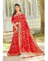 Red Latest Silk Designer Saree
