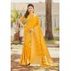 Yellow Latest Silk Designer Saree