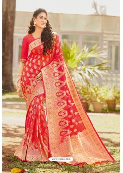 Crimson Latest Silk Designer Saree