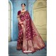 Maroon Rich Banarasi Silk Latest Designer Saree