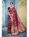 Maroon Rich Banarasi Silk Latest Designer Saree