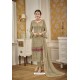 Camel Faux Georgette Heavy Designer Straight Suit