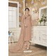 Light Brown Faux Georgette Heavy Designer Straight Suit