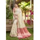 Cream Latest Designer Silk Traditional Wear Saree