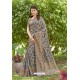 Grey Weaving Jacquard Worked Designer Silk Saree