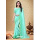 Sea Green Rangoli Silk Georgette Embroidered Designer Saree