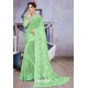 Sea Green Net Heavy Embroidered Designer Saree