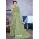 Green Net Heavy Embroidered Designer Saree