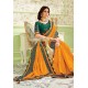 Mustard Latest Silk Embroidered Designer Saree