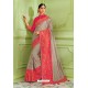 Grey Latest Silk Embroidered Designer Saree