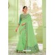 Green Latest Silk Embroidered Designer Saree