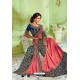 Hotpink Latest Silk Embroidered Designer Saree