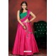 Rani Pink And Teal Banarasi Silk Designer Readymade Lehenga Choli