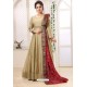 Beige Latest Heavy Designer Party Wear Suit