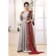 Light Grey Latest Heavy Designer Party Wear Suit