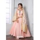 Peach Soft Art Silk Designer Party Wear Suit