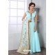 Sky Blue Soft Art Silk Designer Party Wear Suit