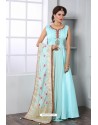 Sky Blue Soft Art Silk Designer Party Wear Suit