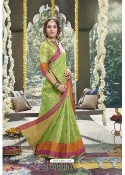 Green Latest Designer Festive Wear Saree