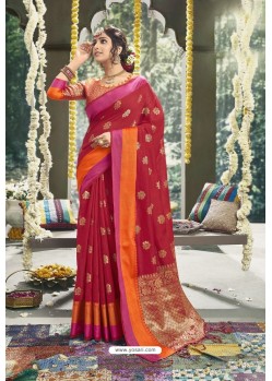 Red Latest Designer Festive Wear Saree