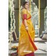 Yellow Latest Designer Festive Wear Saree