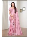 Pink Rangoli Silk Party Wear Designer Saree